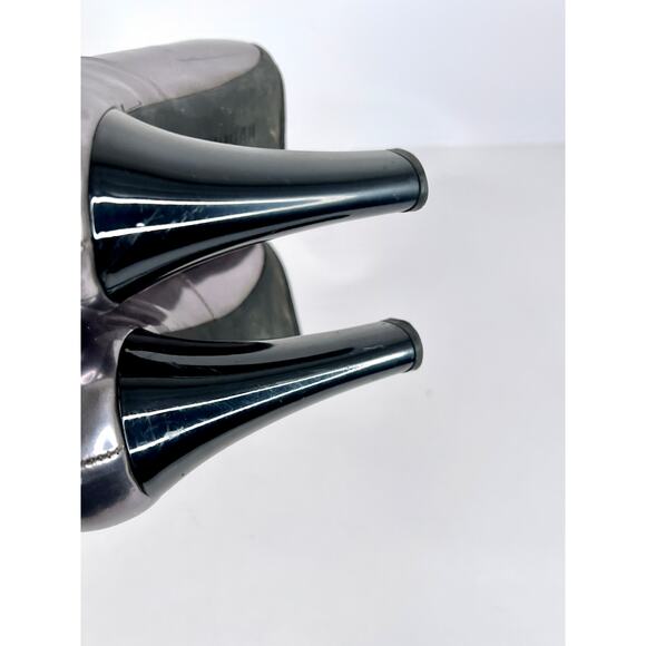 Hogan Women's Size 5 (eu 35.5) Metallic Silver 3.5 Inch Heels - Picture 8 of 12